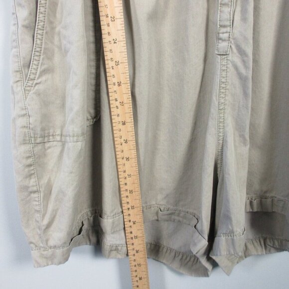 Pact Safari Romper Shortalls Women XXL Beige Organic Cotton Resort Coastal 388 - Picture 13 of 14